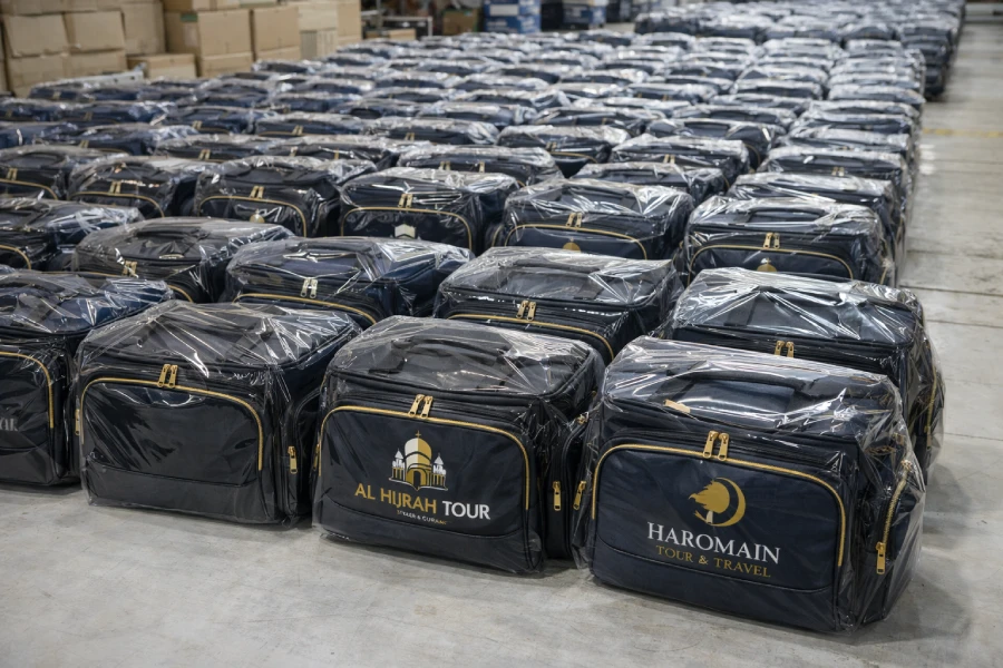 produksi tas umroh custom bulk order siap kirim Tangerang Selatan